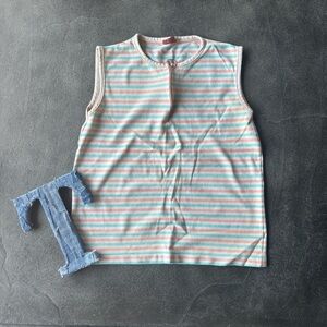 ✨ Vintage 80s Striped Tank | Mister K | Made in Singapore